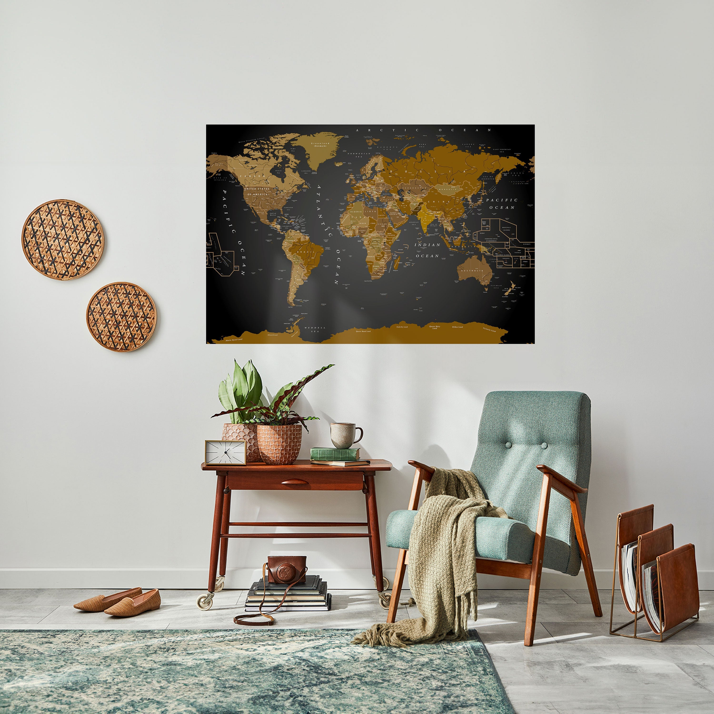 GLOBAL HARMONY MAP Poster Horizontal Autocolante