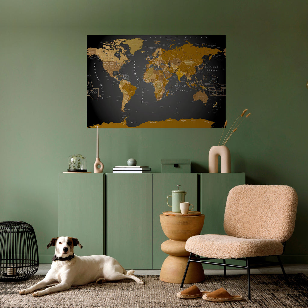 GLOBAL HARMONY MAP Poster Horizontal Autocolante