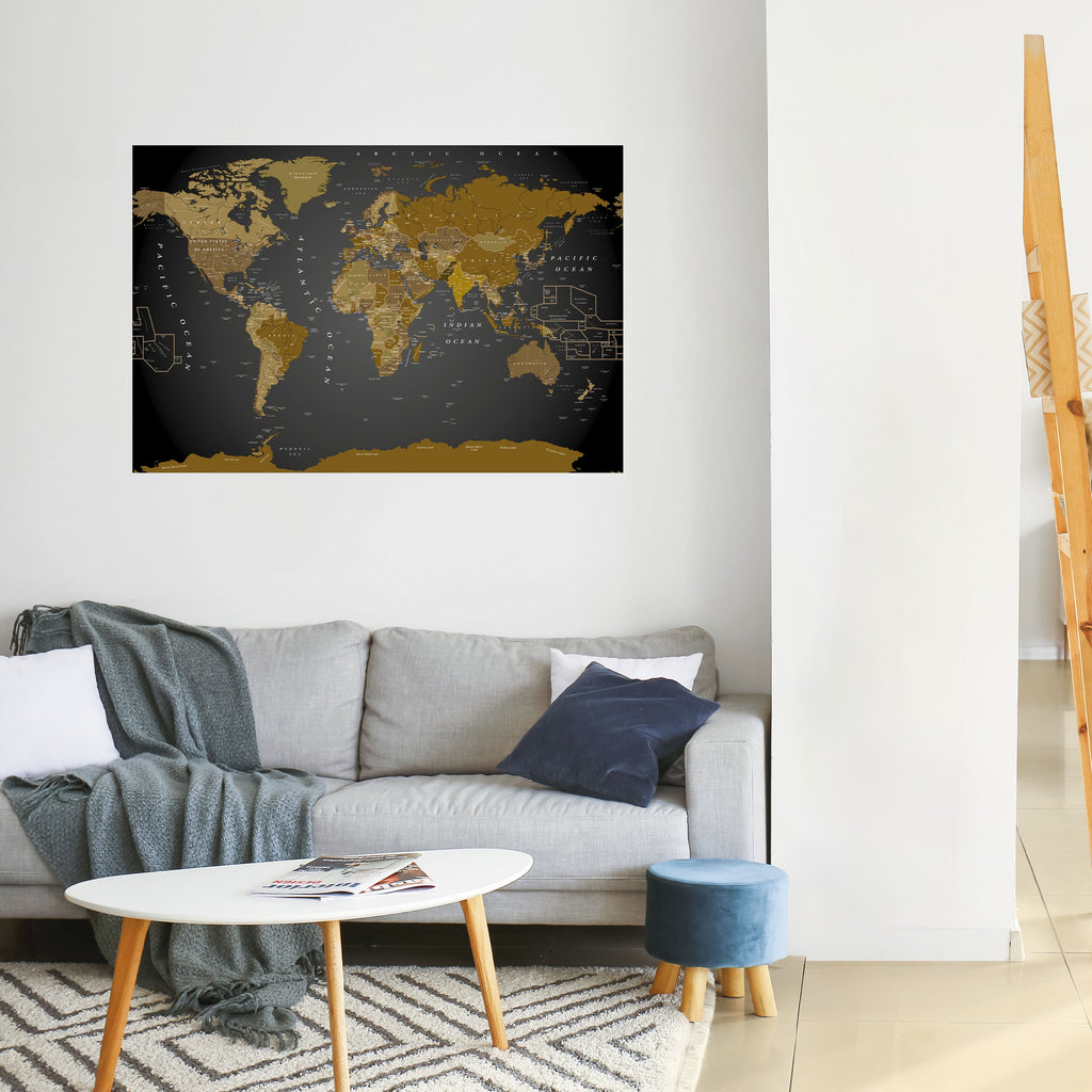 GLOBAL HARMONY MAP Poster Horizontal Autocolante
