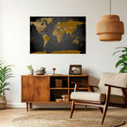 GLOBAL HARMONY MAP Poster Horizontal Autocolante