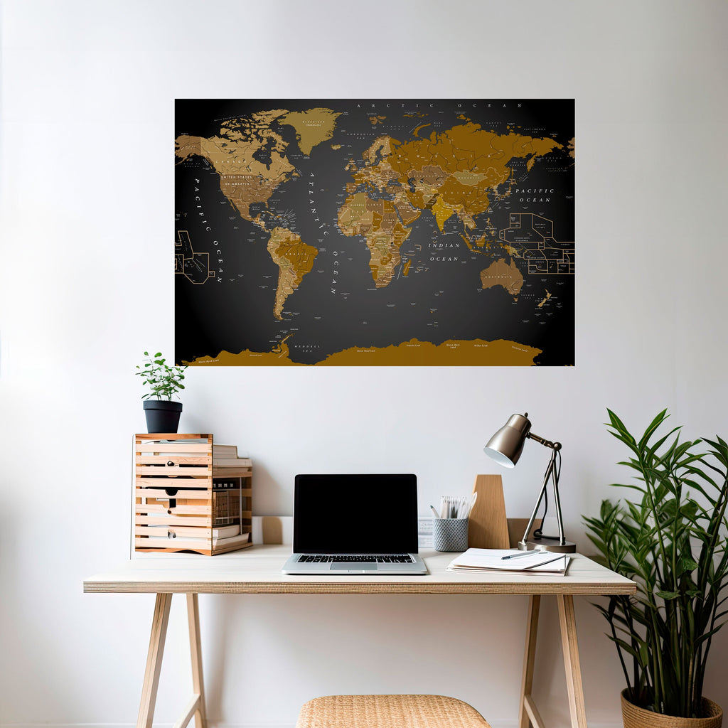 GLOBAL HARMONY MAP Poster Horizontal Autocolante