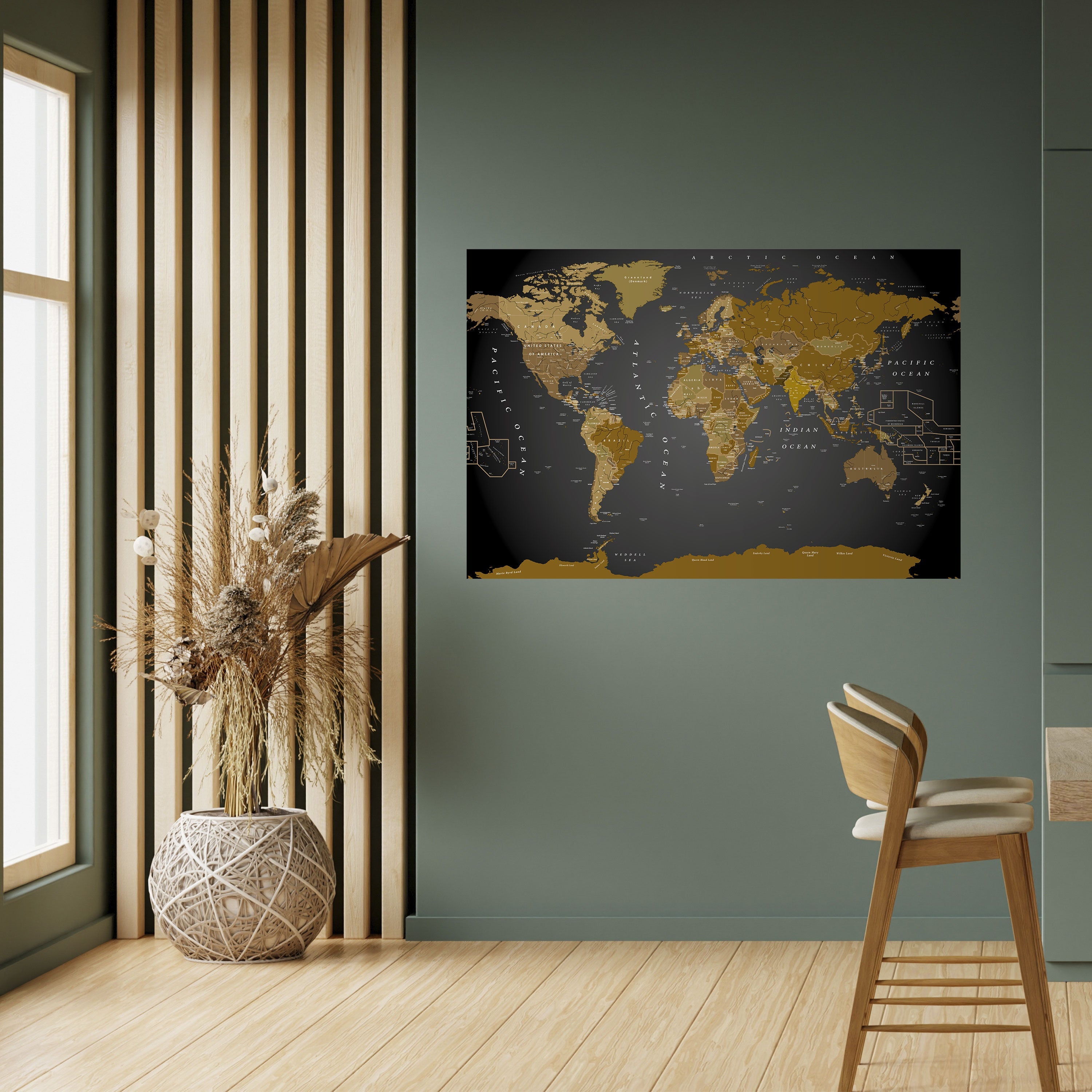 GLOBAL HARMONY MAP Poster Horizontal Autocolante
