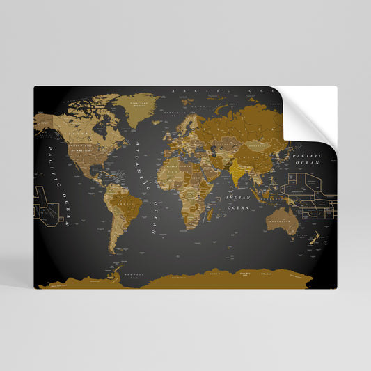 GLOBAL HARMONY MAP Póster Autocolante Horizontal