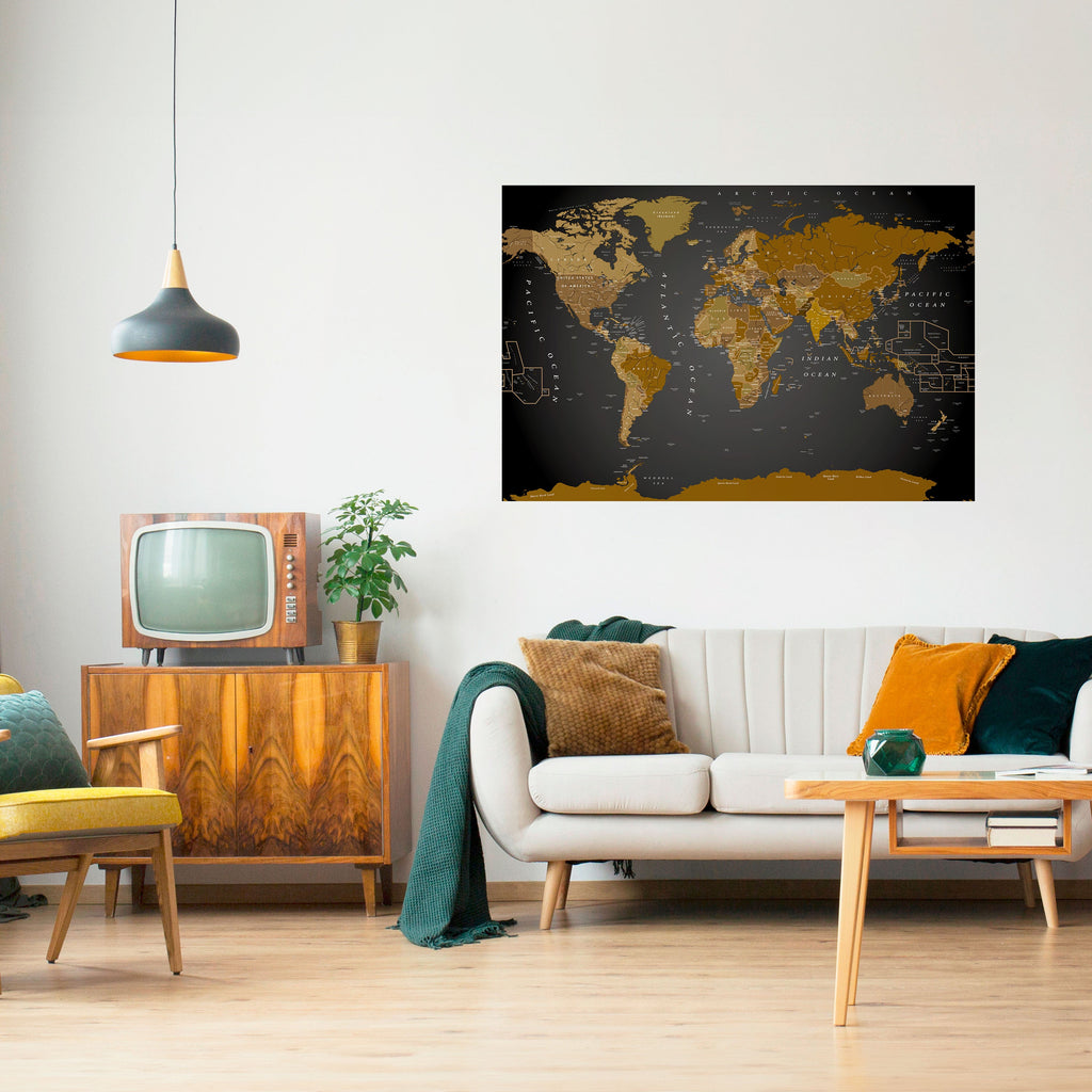 GLOBAL HARMONY MAP Poster Horizontal Autocolante