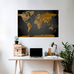 GLOBAL HARMONY MAP Poster Horizontal Autocolante