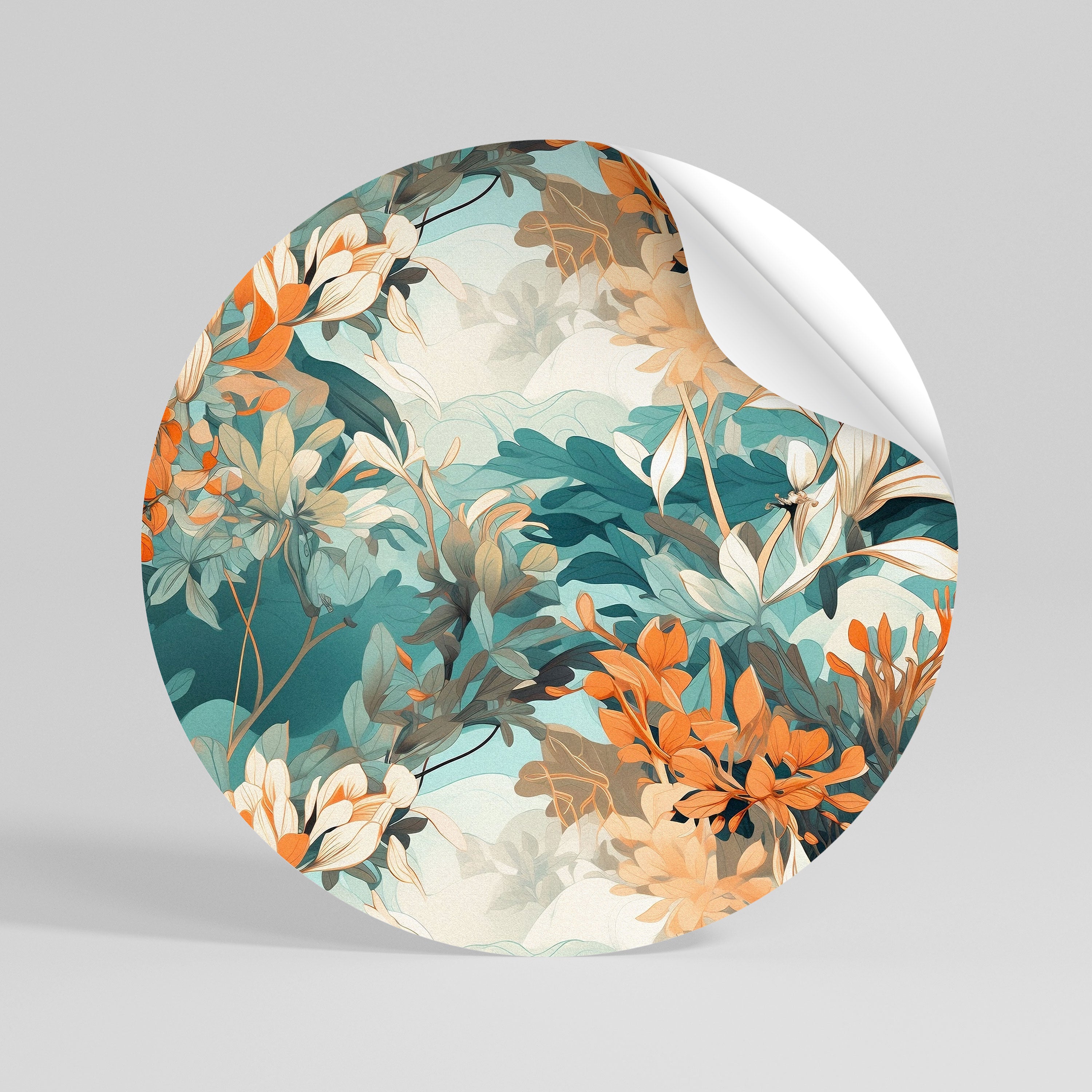 BLOOM BALLET - Autocolante Redondo Removível