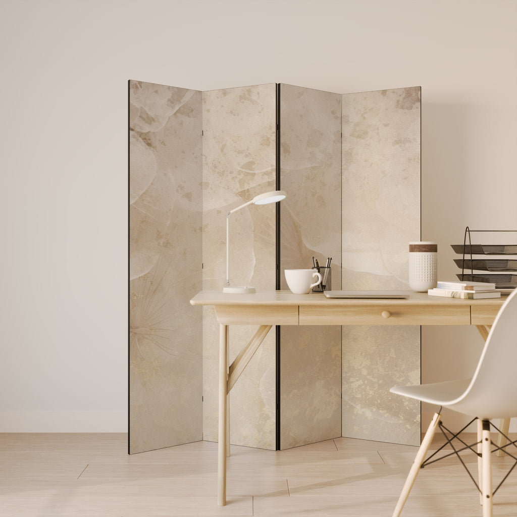 WHISPERING PETALS Decorative 4-Panel Room Divider