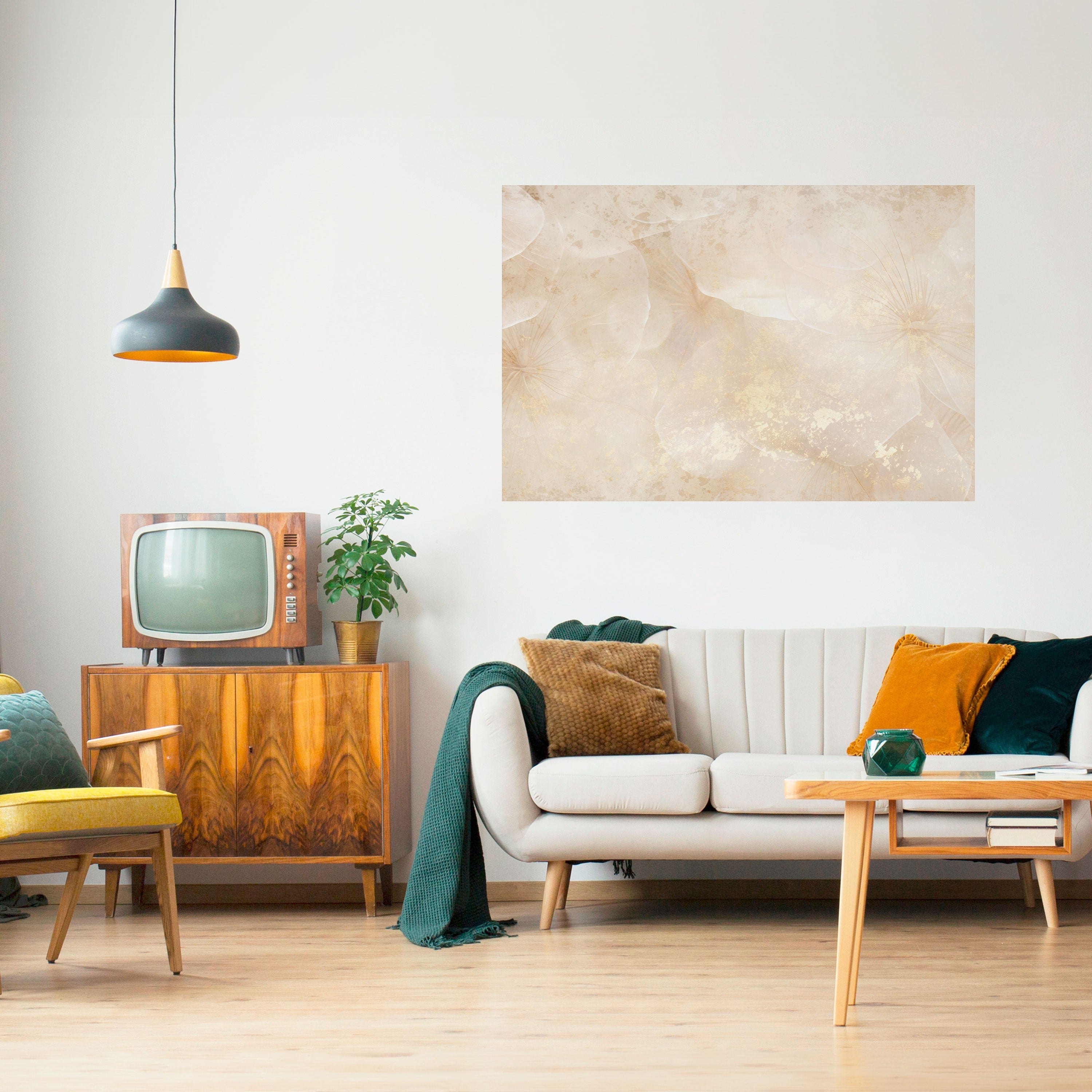 WHISPERING PETALS Peel and Stick Horizontal Poster