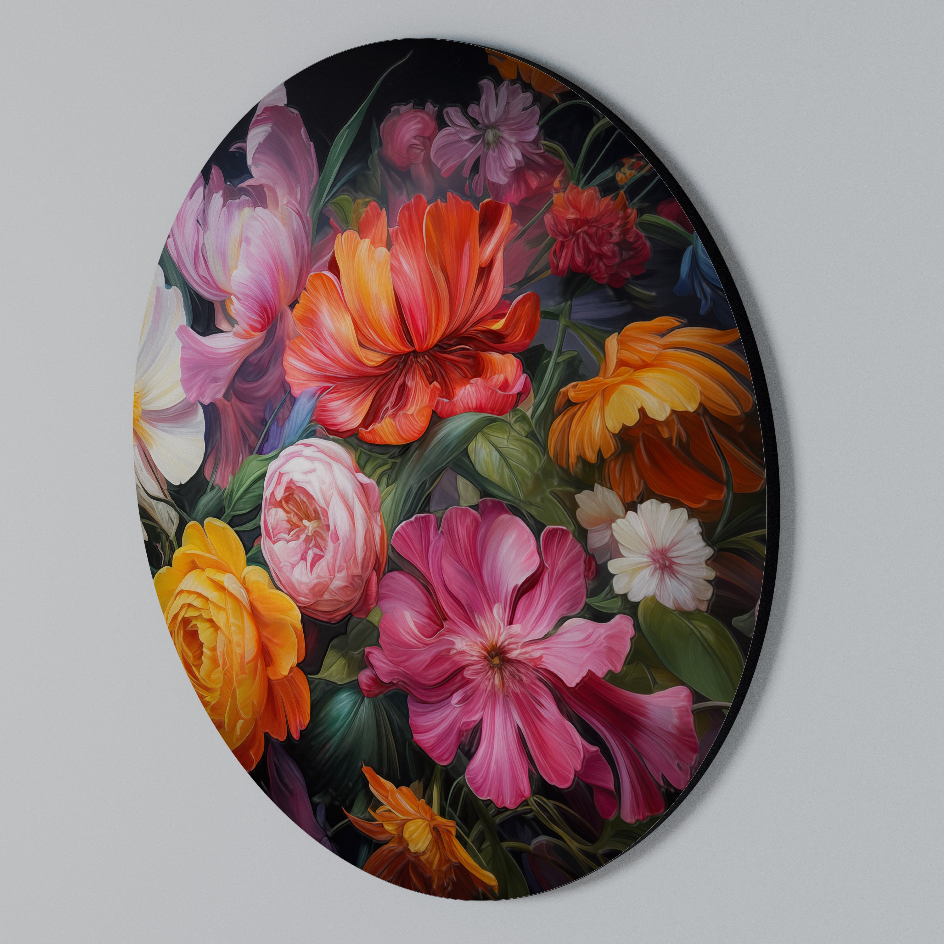EPHEMERAL BOUQUET Arte de Parede Redonda