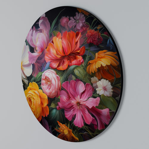 EPHEMERAL BOUQUET Arte de Parede Redonda