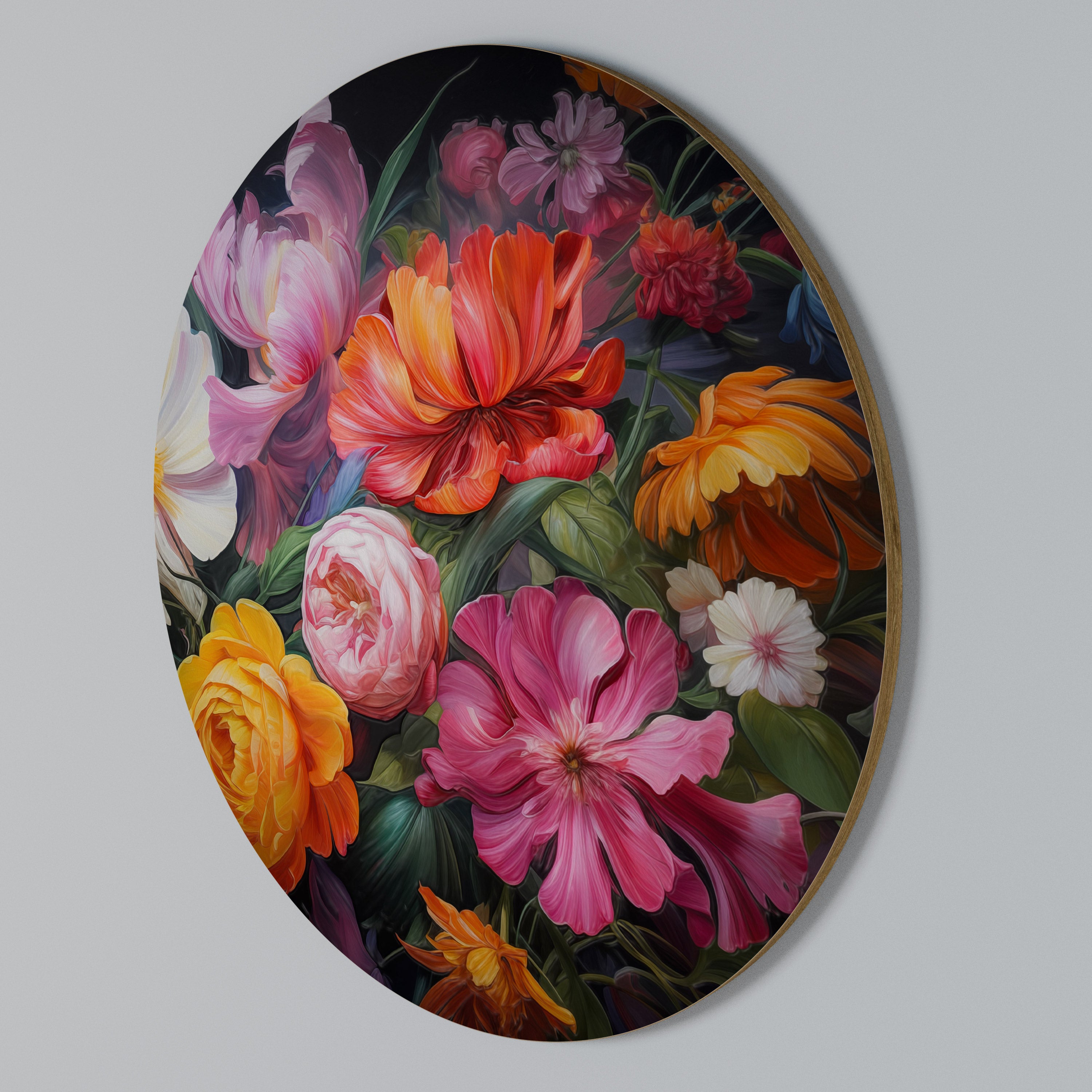 EPHEMERAL BOUQUET Arte de Parede Redonda