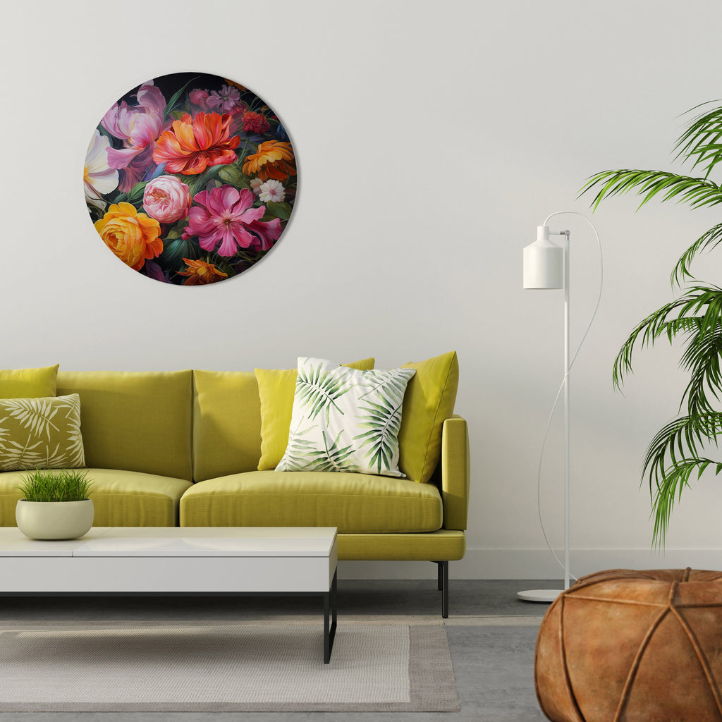 EPHEMERAL BOUQUET Quadro Redondo Decorativo