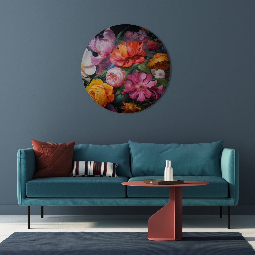 EPHEMERAL BOUQUET Quadro Redondo Decorativo