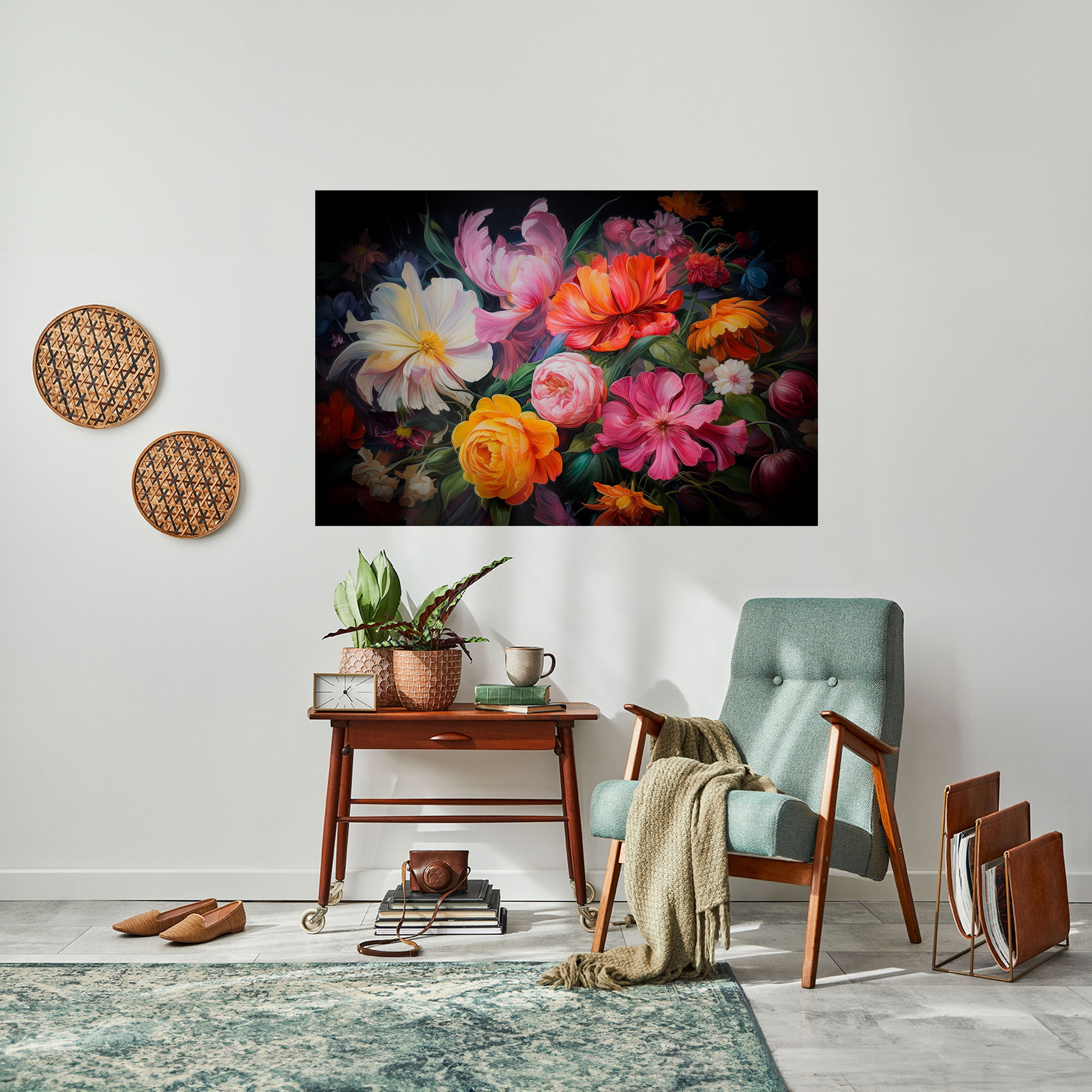 EPHEMERAL BOUQUET Peel and Stick Horizontal Poster