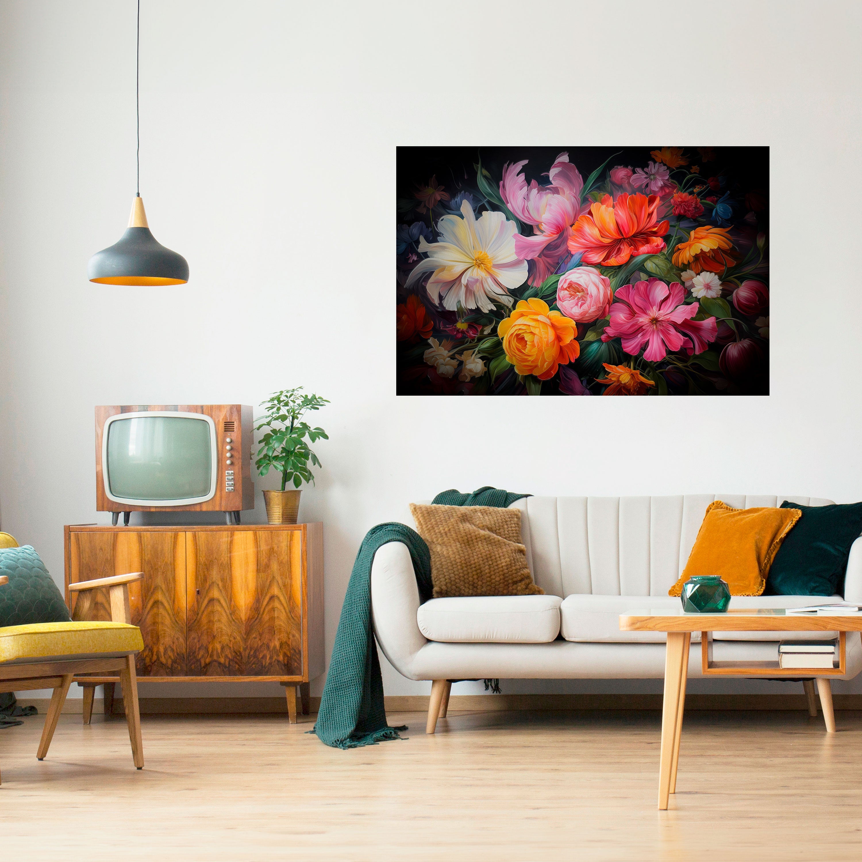 EPHEMERAL BOUQUET Peel and Stick Horizontal Poster