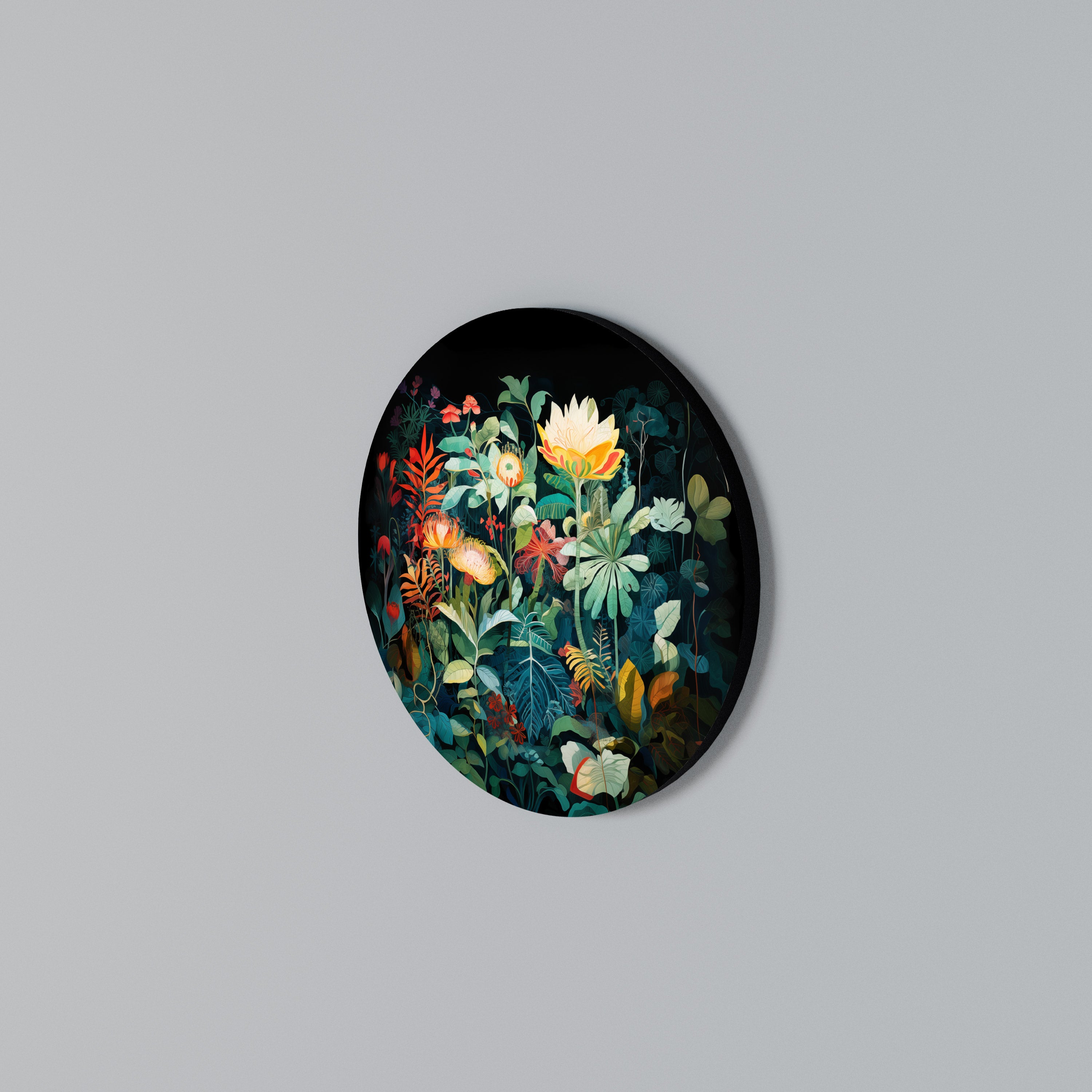 EVENING FLOWERS Arte de Parede Redonda