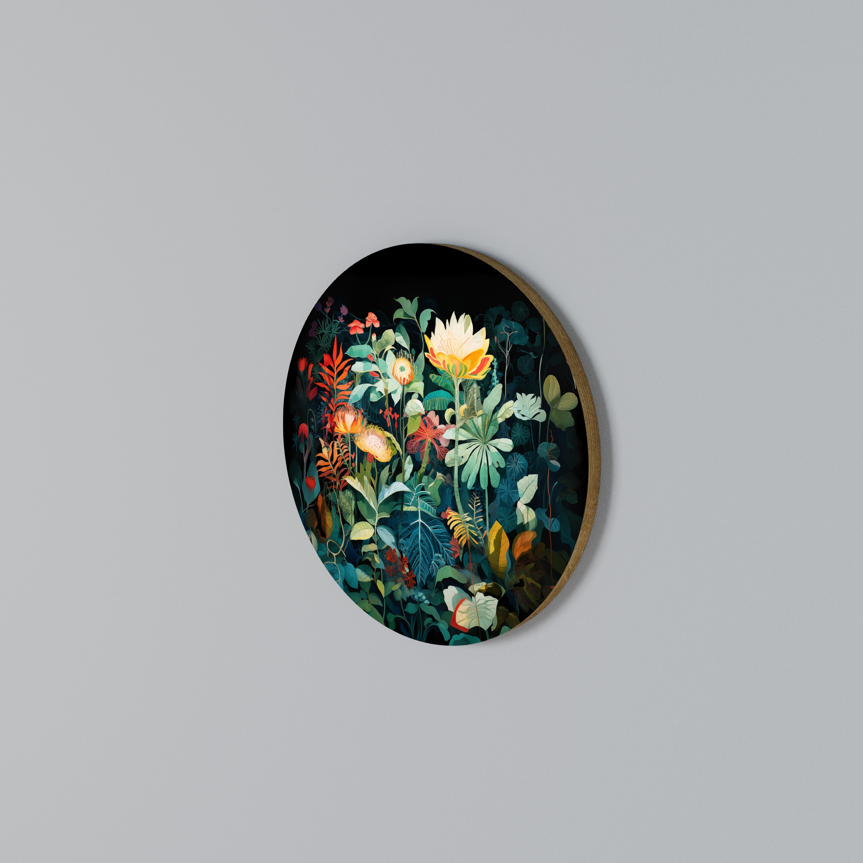 EVENING FLOWERS Arte de Parede Redonda