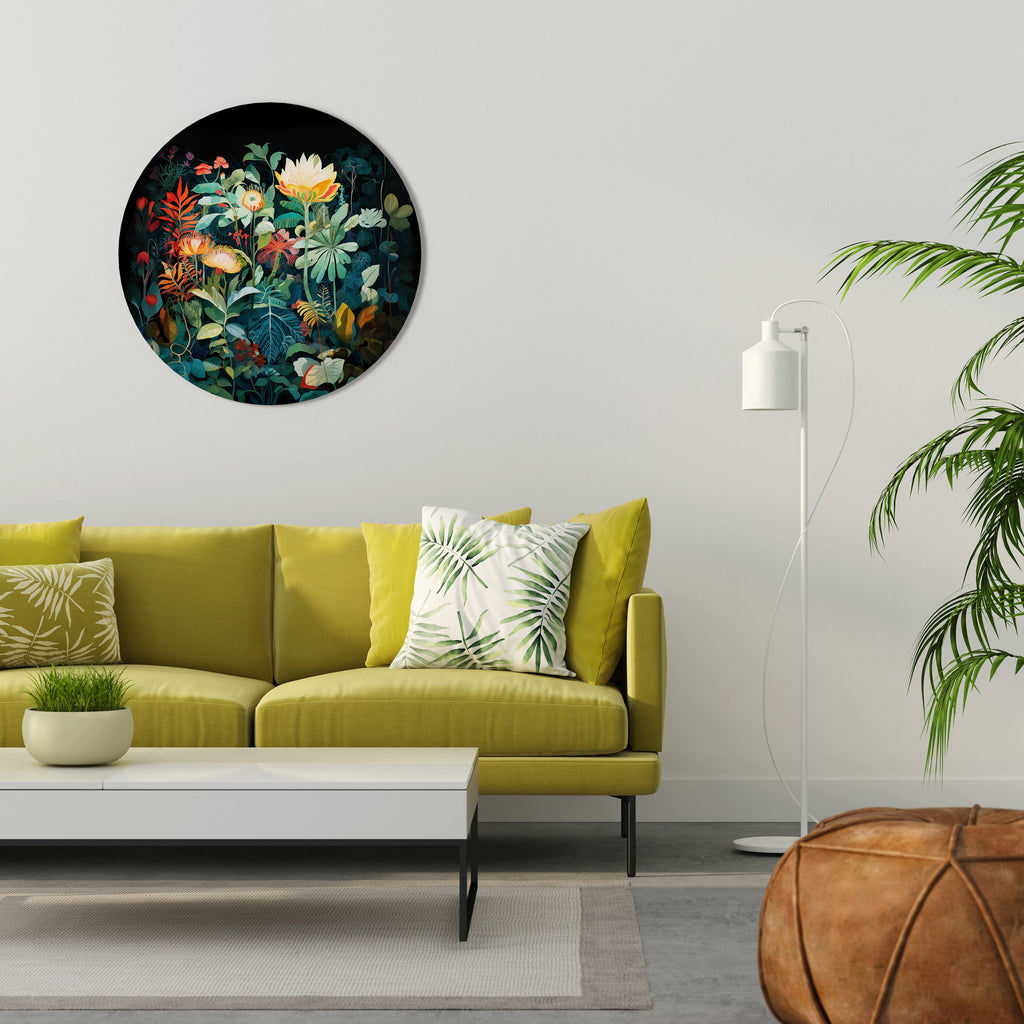 EVENING FLOWERS Quadro Redondo Decorativo