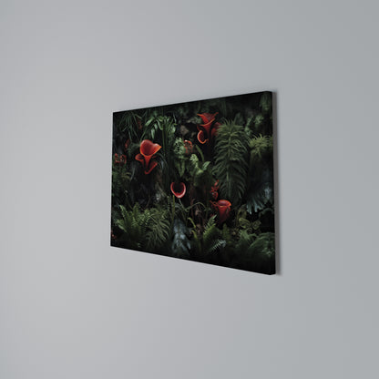 CRIMSON FERNS Horizontal Canvas Print