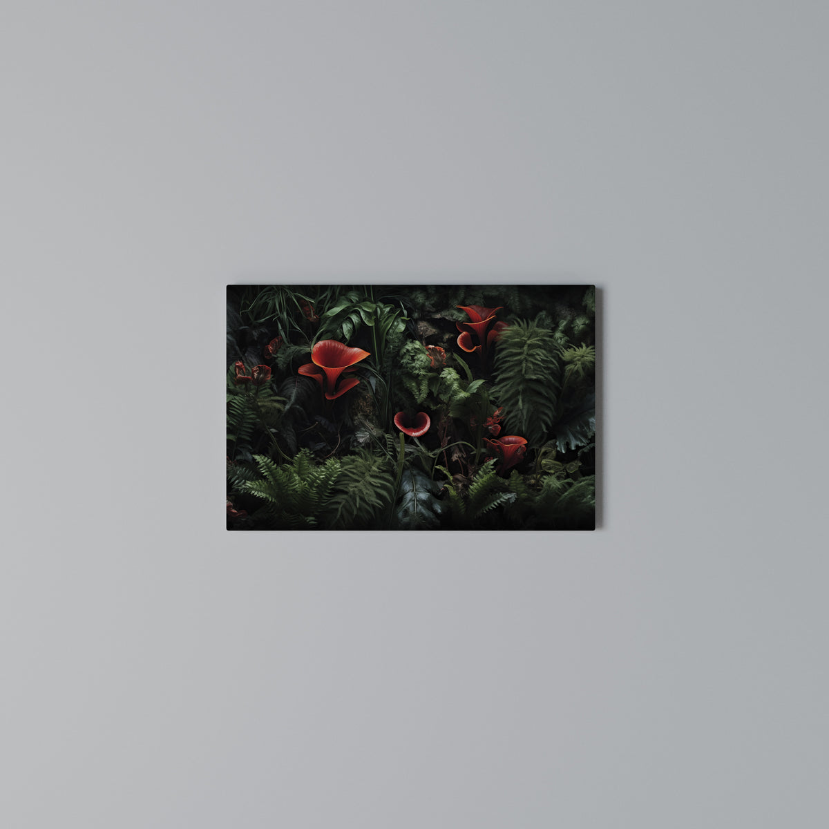 CRIMSON FERNS Horizontal Canvas Print