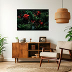 CRIMSON FERNS Poster Horizontal Autocolante