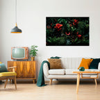 CRIMSON FERNS Poster Horizontal Autocolante