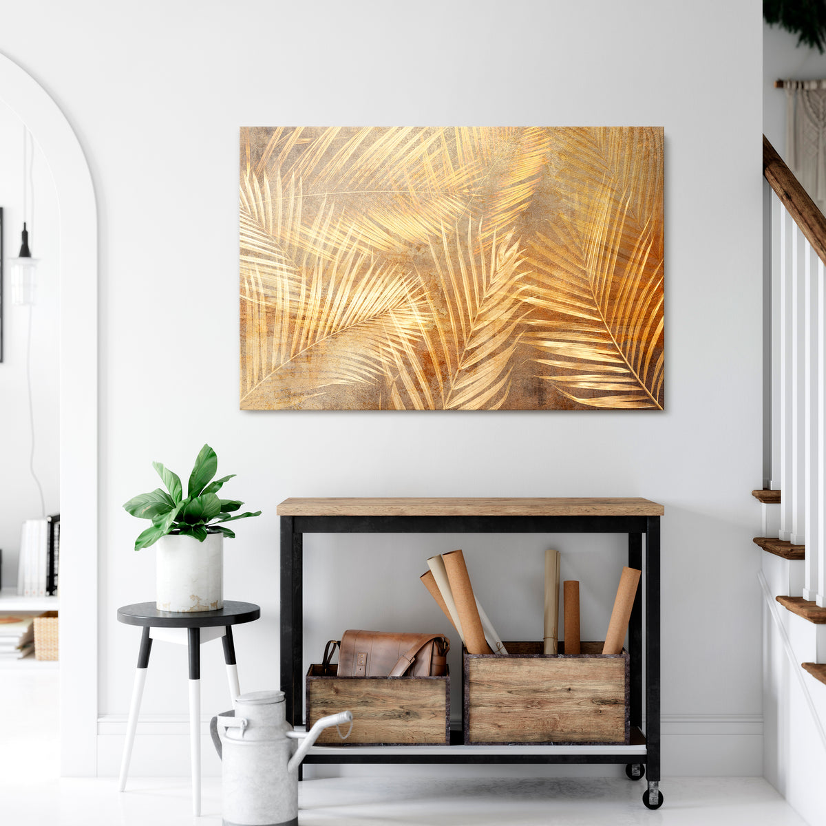 GOLDEN PALM DREAMSCAPE Horizontal Canvas Print