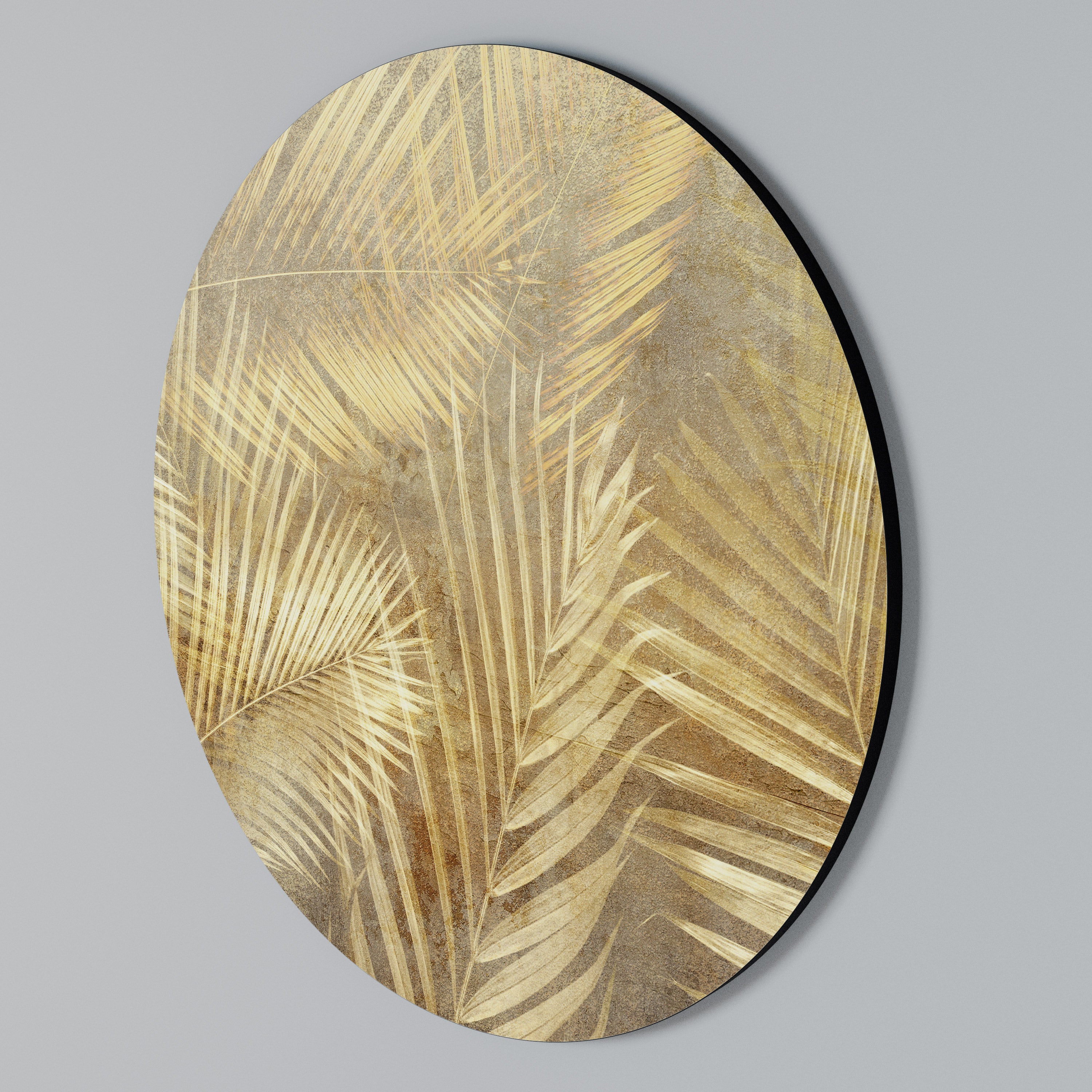 GOLDEN PALM DREAMSCAPE Arte de Parede Redonda