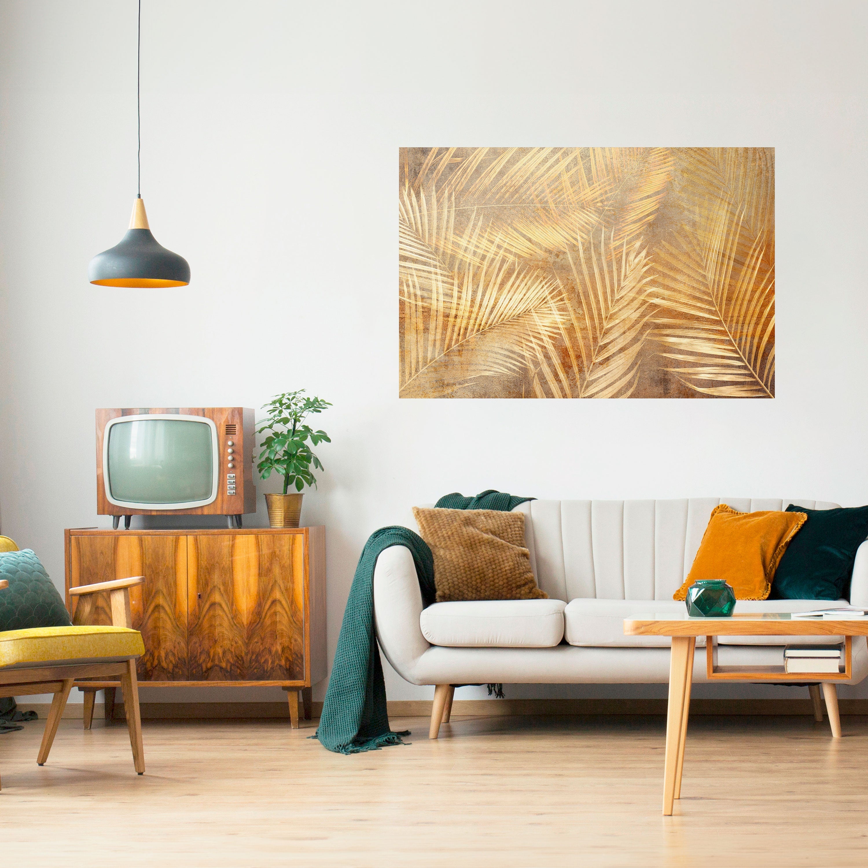 GOLDEN PALM DREAMSCAPE Poster Horizontal Autocolante