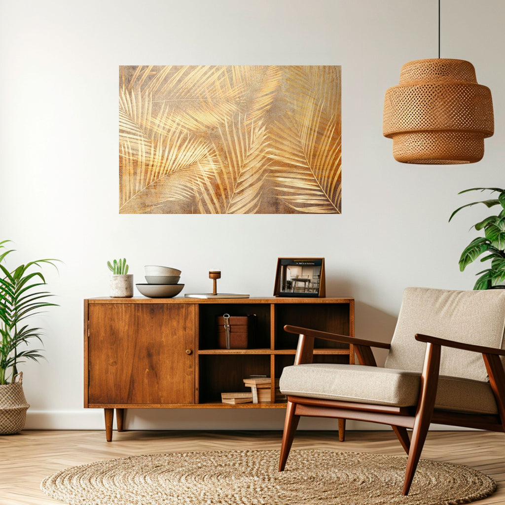 GOLDEN PALM DREAMSCAPE Poster Horizontal Autocolante