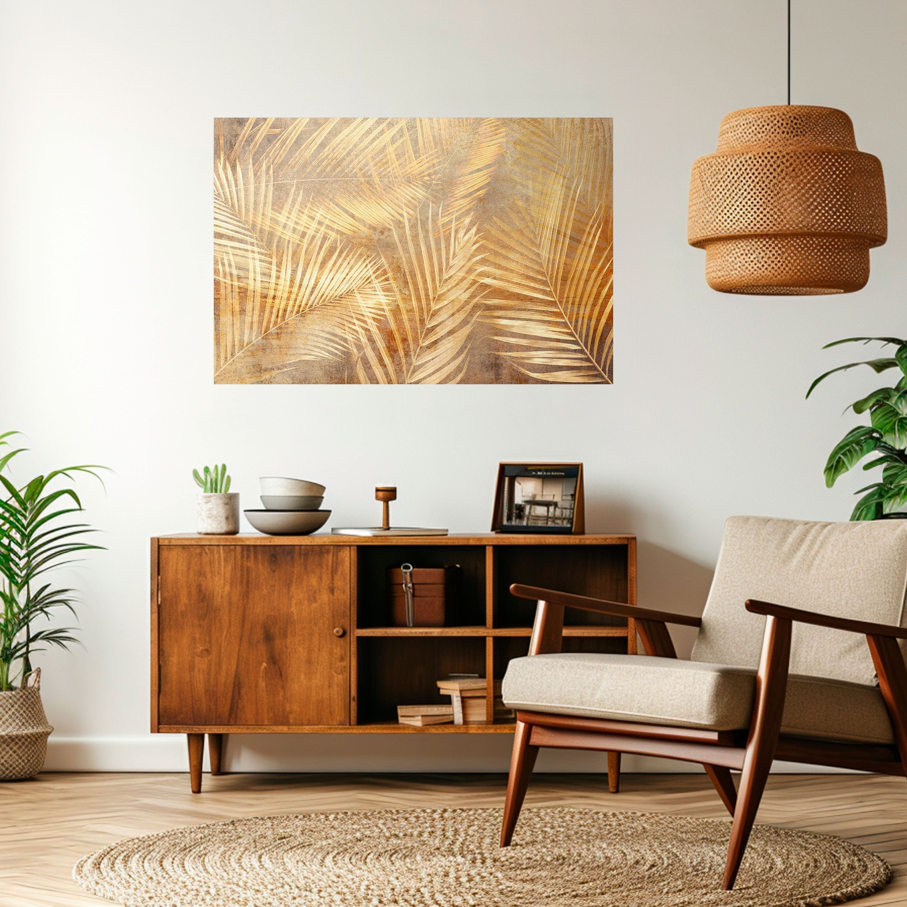 GOLDEN PALM DREAMSCAPE Peel and Stick Horizontal Poster