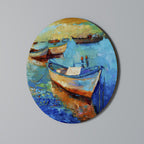 SERENE BOAT ESCAPADE Quadro Redondo Decorativo
