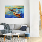 SERENE BOAT ESCAPADE Peel and Stick Horizontal Poster