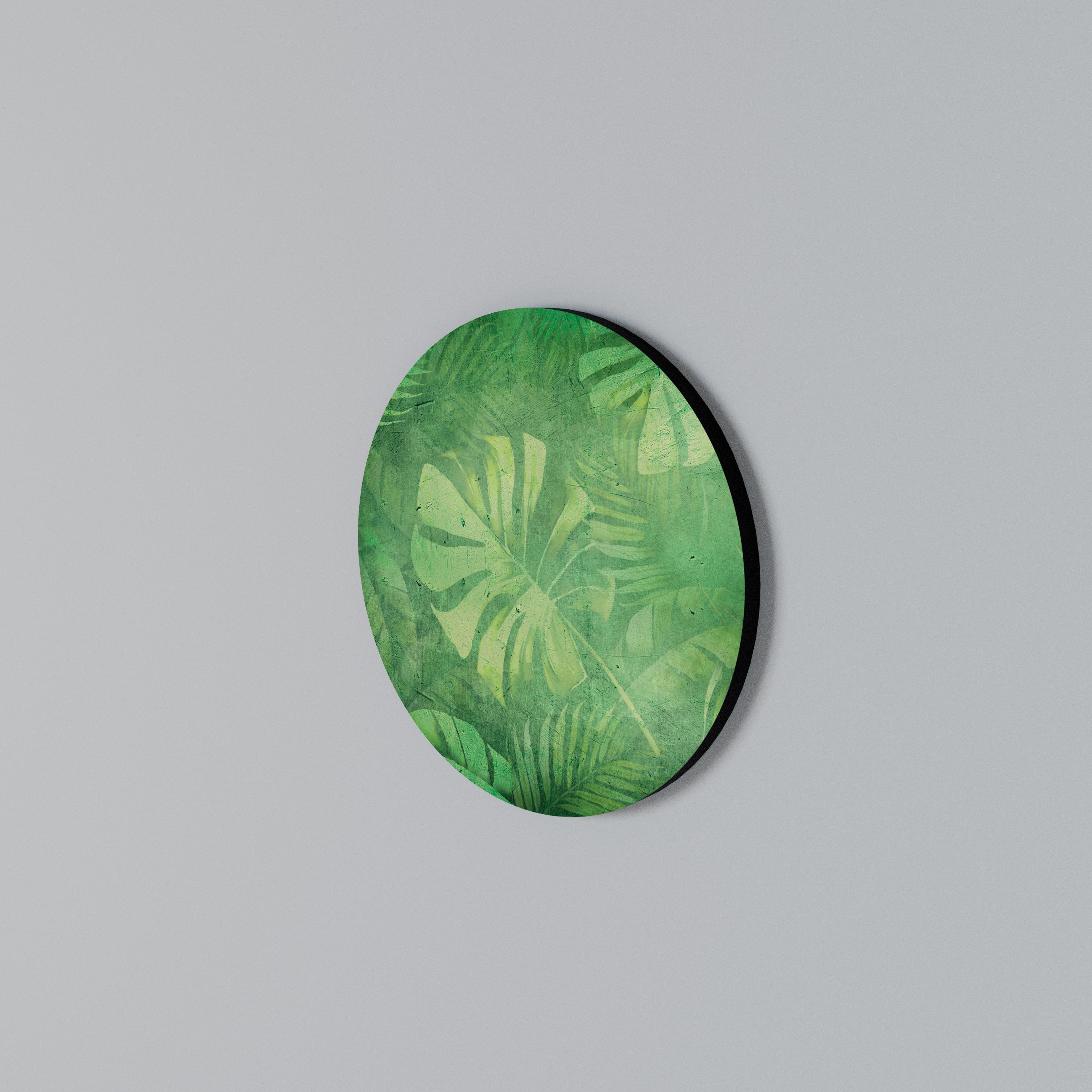 SUBTLE GREEN SYMPHONY Arte de Parede Redonda