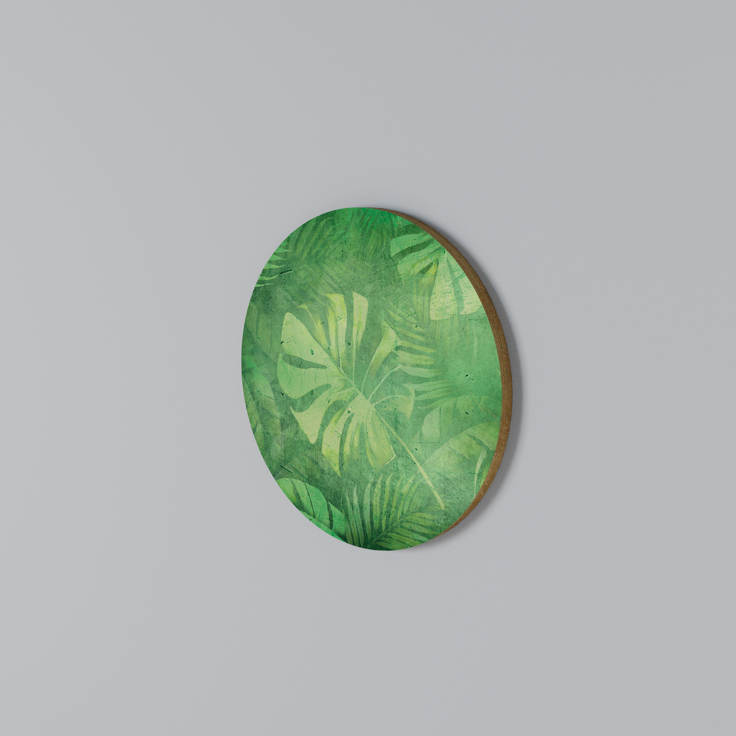 SUBTLE GREEN SYMPHONY Arte de Parede Redonda