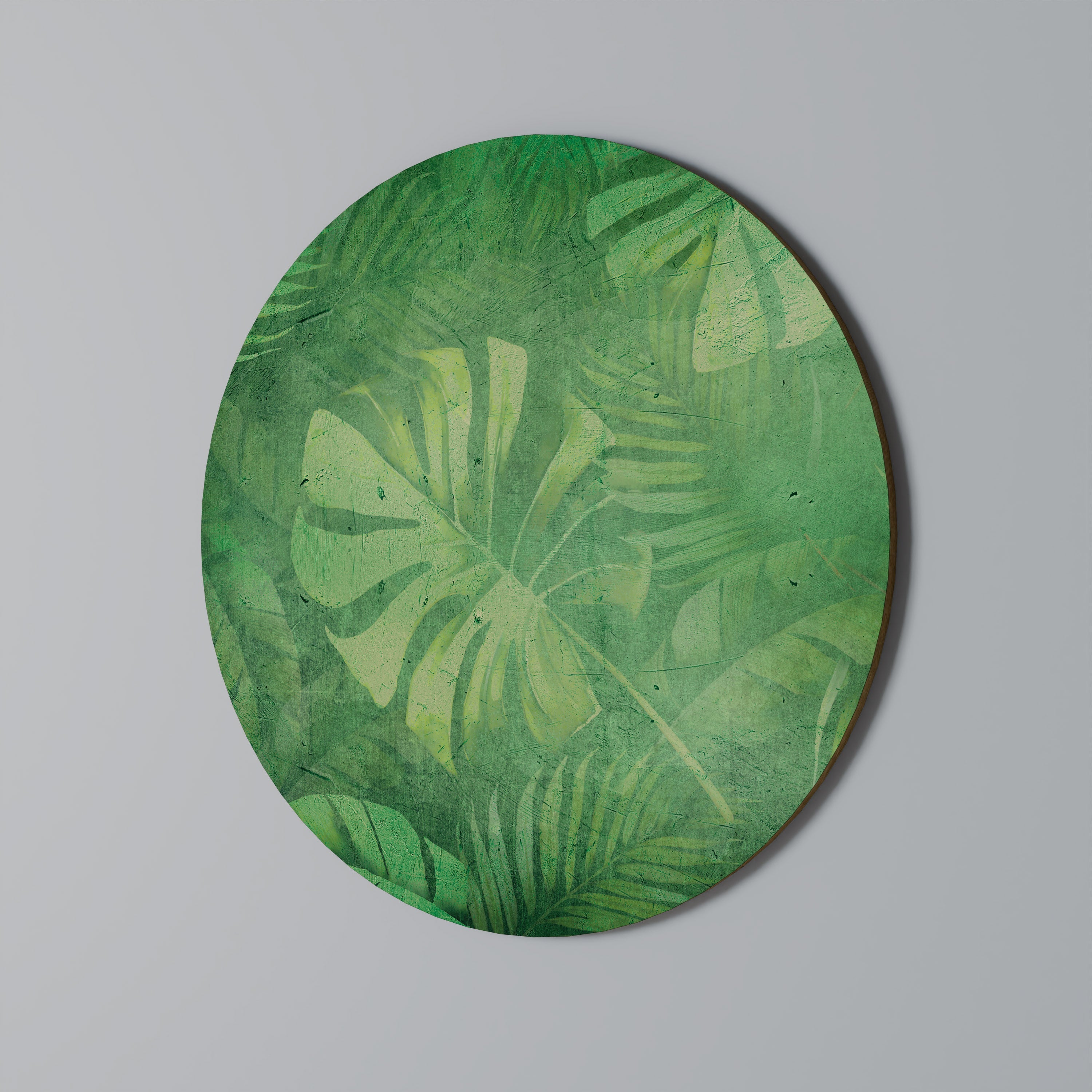 SUBTLE GREEN SYMPHONY Quadro Redondo Decorativo