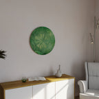 SUBTLE GREEN SYMPHONY Quadro Redondo Decorativo