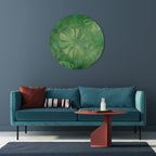 SUBTLE GREEN SYMPHONY Quadro Redondo Decorativo