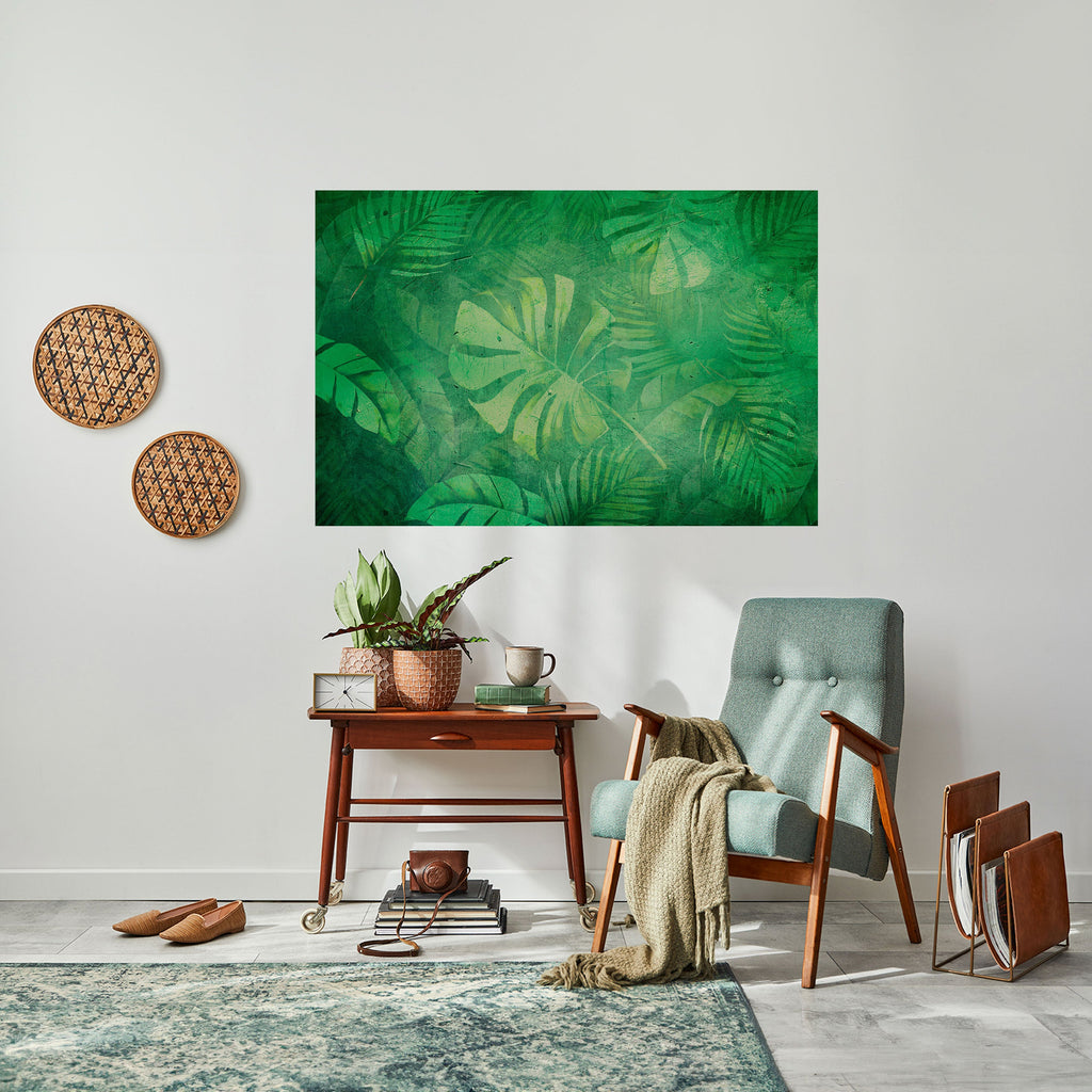 SUBTLE GREEN SYMPHONY Poster Horizontal Autocolante