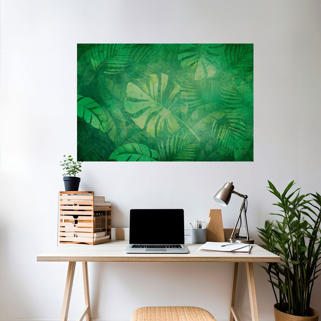 SUBTLE GREEN SYMPHONY Poster Horizontal Autocolante