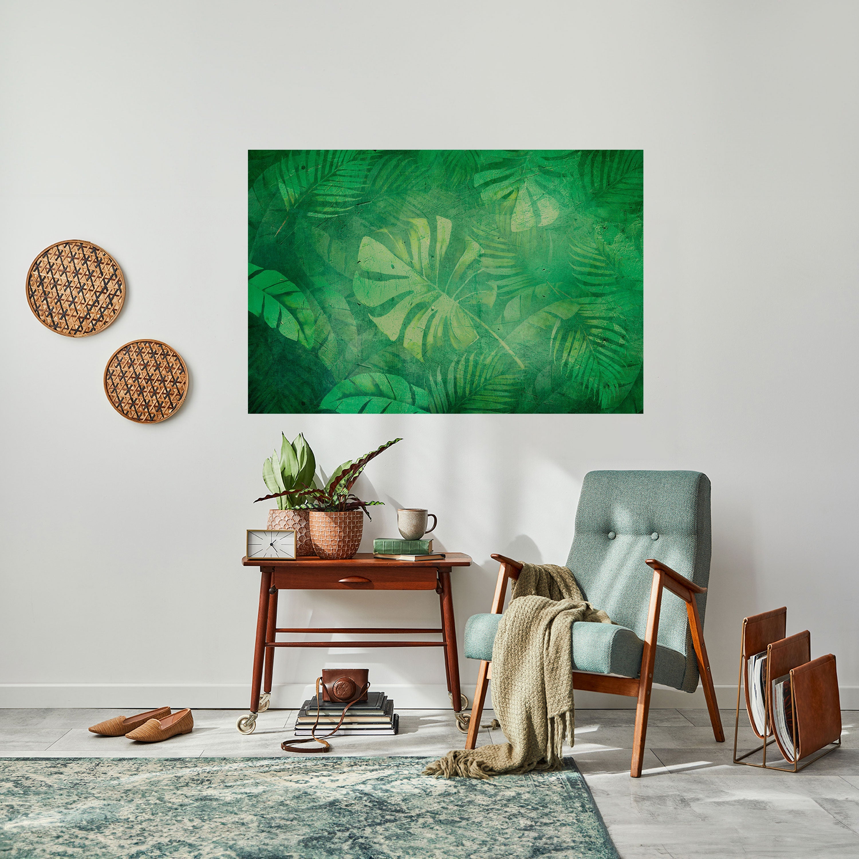 SUBTLE GREEN SYMPHONY Poster Horizontal Autocolante