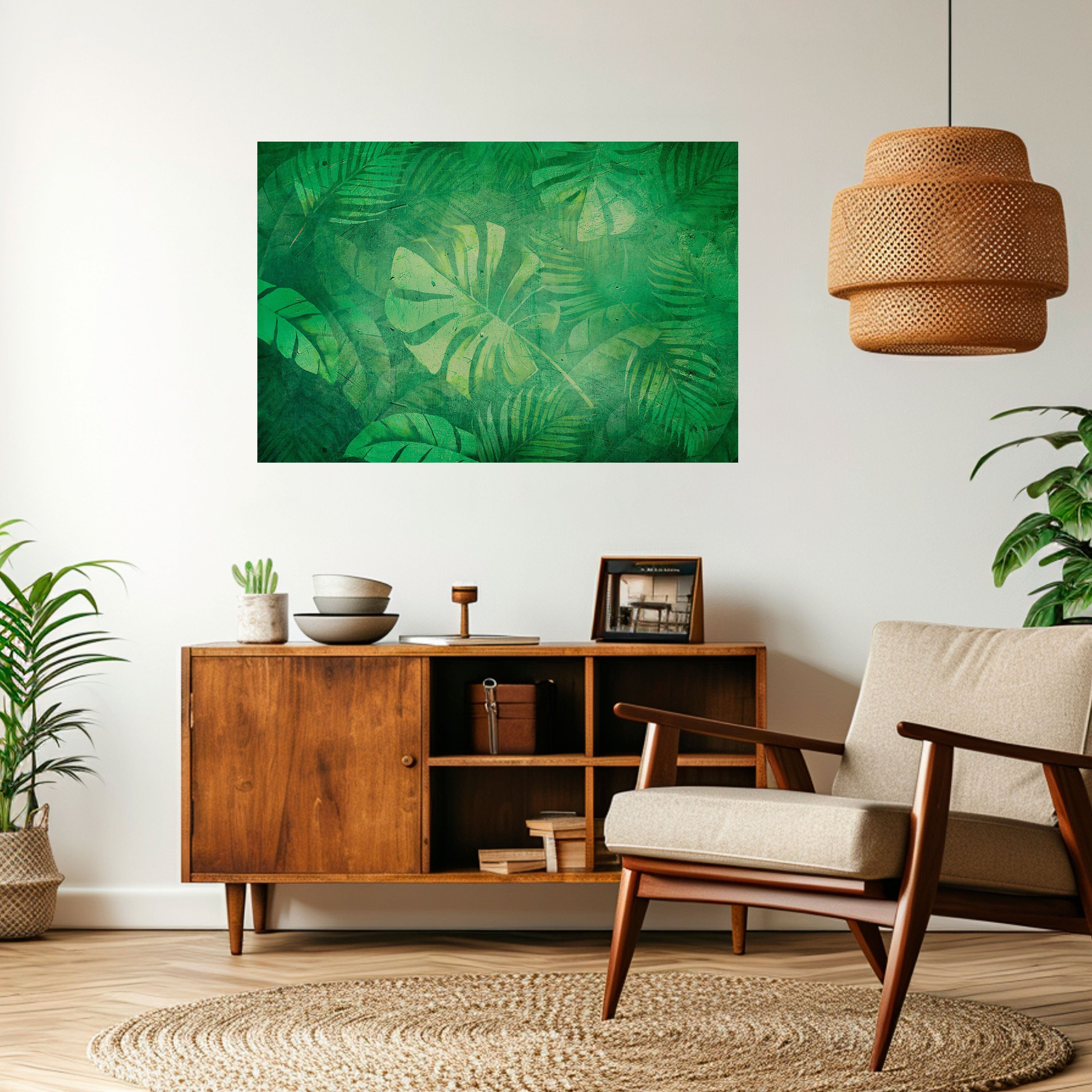 SUBTLE GREEN SYMPHONY Poster Horizontal Autocolante