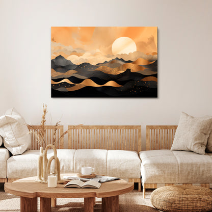 MYSTICAL SUNSET HORIZON Horizontal Canvas Print