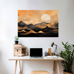 MYSTICAL SUNSET HORIZON Poster Horizontal Autocolante