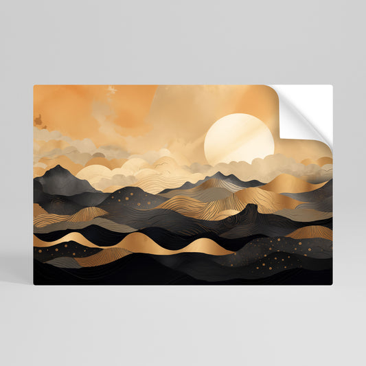 MYSTICAL SUNSET HORIZON Póster Autocolante Horizontal