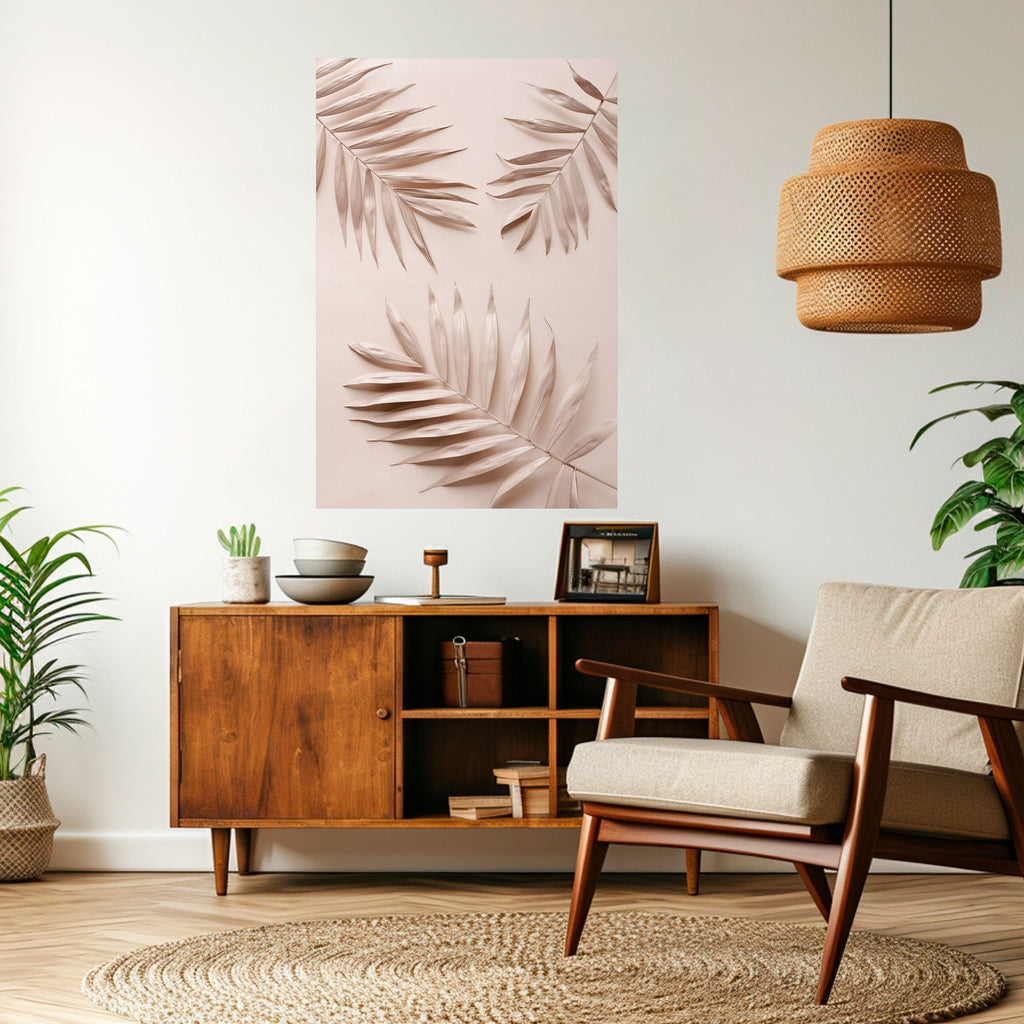 PINK PALM DREAMS Poster Vertical Autocolante