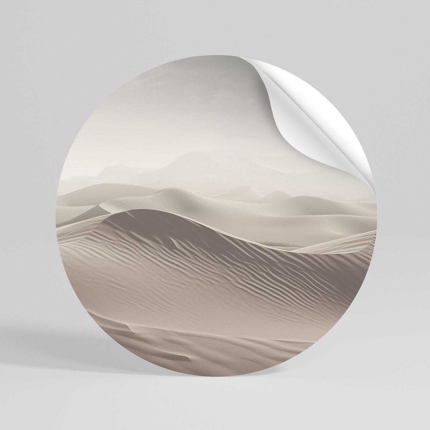 ECHOES OF DUNES Peel and Stick Round Sticker