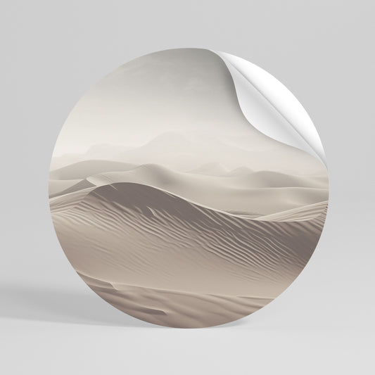 ECHOES OF DUNES Peel and Stick Round Sticker