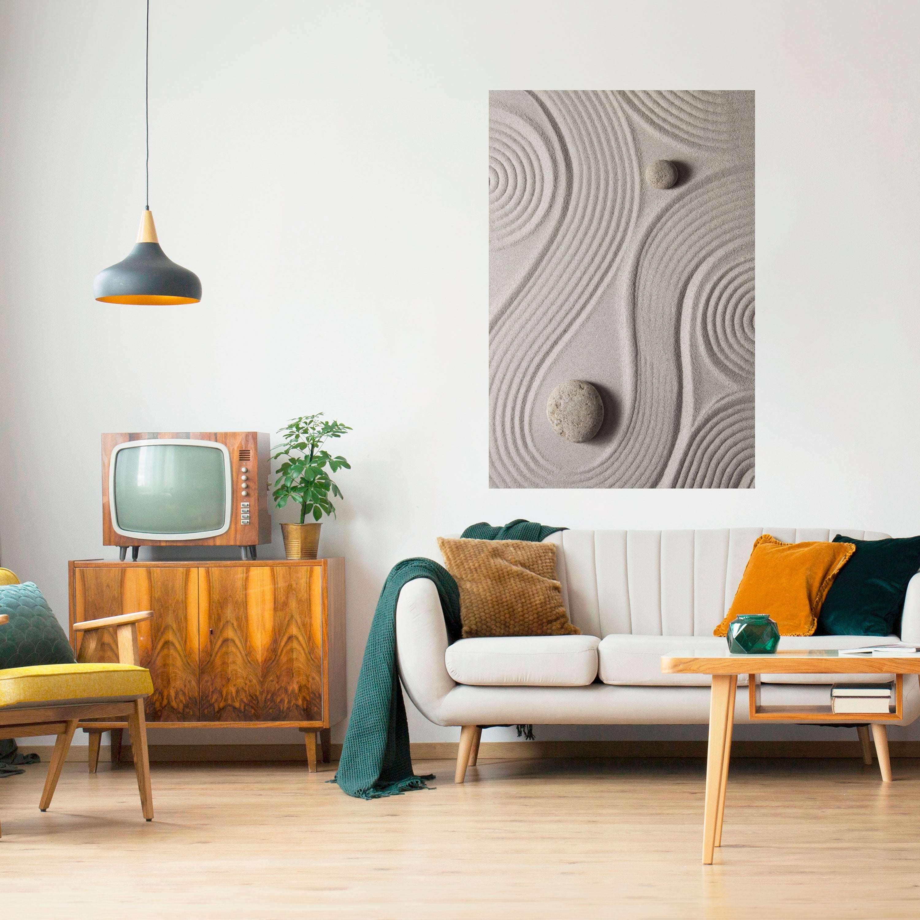 SANDSWIRL SERENITY Peel and Stick Vertical Poster