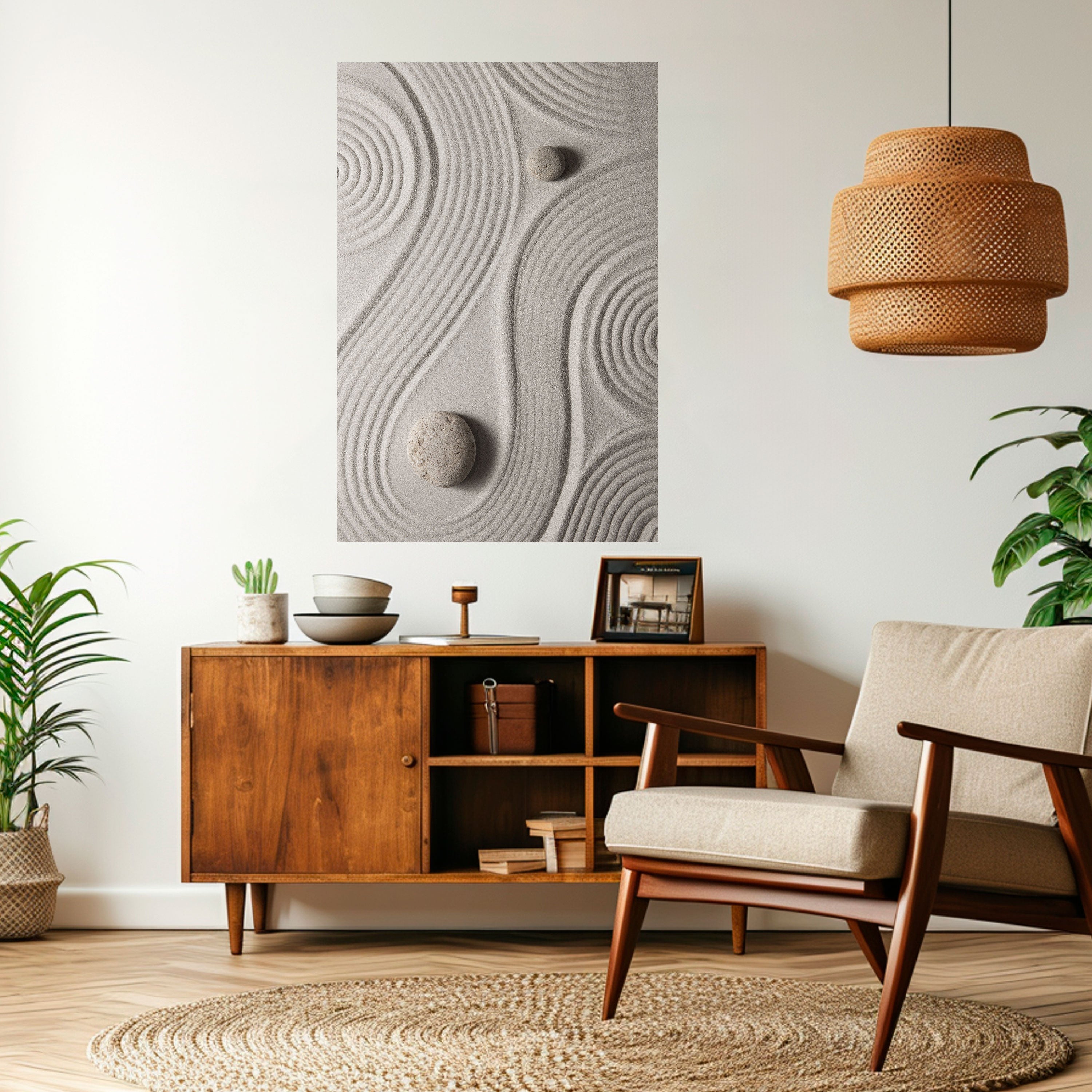 SANDSWIRL SERENITY Peel and Stick Vertical Poster
